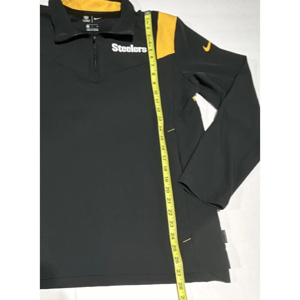 Nike NFL Pittsburgh Steelers 1/4 Zip Pullover Jacket Black/Gold Size S
